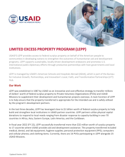 Limited Excess Property Program Factsheet