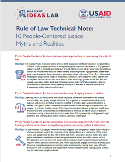 Rule of Law Technical Note: 10 PCJ Myths/Realities