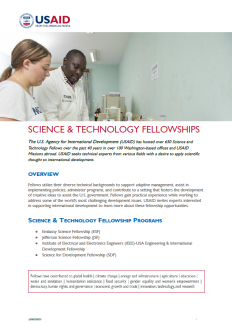 Cover for Science & Technology Fellowships Fact Sheet