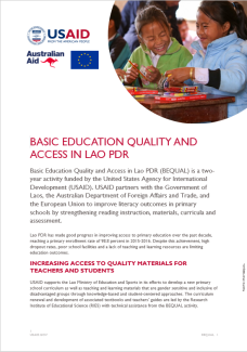 Basic Education Quality and Access in Lao PDR (BEQUAL) Fact Sheet