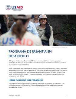 USAID/Perú - Programa de Pasantía en Desarrollo