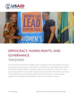 Tanzania Democracy and Governance Fact Sheet