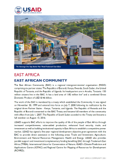 East Africa Community fact sheet cover