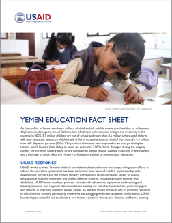 First page of Education fact sheet