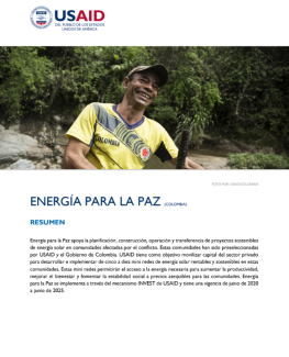 Energía para la Paz Fact Sheet