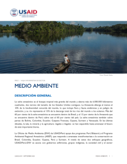 Portada de la hoja informativa de Medio Ambiente en Perú