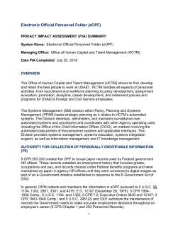 Electronic Official Personnel Folder (eOPF)