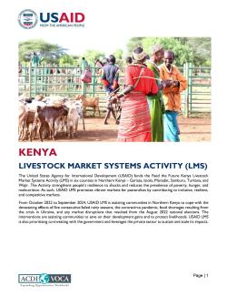 LIVESTOCK MARKET SYSTEMS ACTIVITY (LMS)