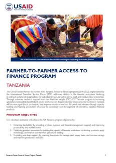 Farmer to Farmer Access to Finance Factsheet