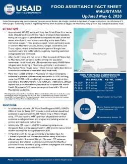 Food Assistance Fact Sheet - Mauritania