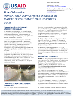 Fiche d’information : Fumigation à la phosphine : exigences en matière de conformité pour les projets USAID