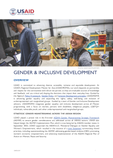 a fact sheet on USAID's work to promote gender equality and inclusive development