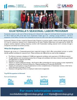 Guatemala's Seasonal Labor Program