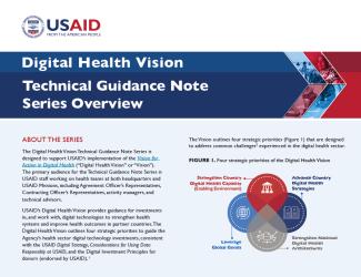 Digital Health Vision Technical Guidance Note Series Overview