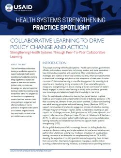 Collaborative Learning to Drive Policy Change and Action