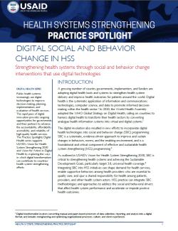 HSS Practice Spotlight: Digital Social and Behavior Change in HSS