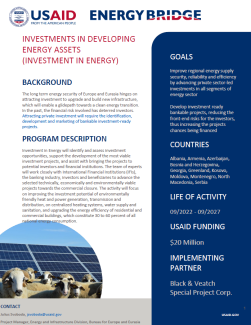 Investment in Energy Fact Sheet 