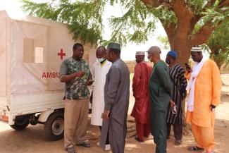 Motorcycle ambulance handover to Konio community health center 