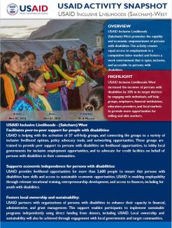 USAID INCLUSIVE LIVELIHOODS (SAKCHAM)-WEST