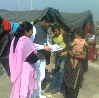 Nighat Sultan, left, has helped establish advocacy camps in Meerut.