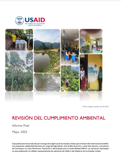 Portada del Informe final de la Revision del cumplimiento ambiental