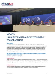 INTEGRIDAD Y TRANSPARENCIA fact sheet