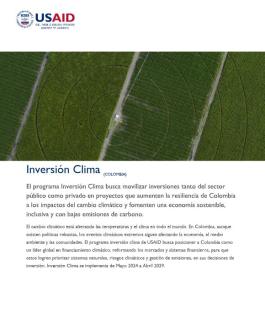 Inversión Clima Fact Sheet