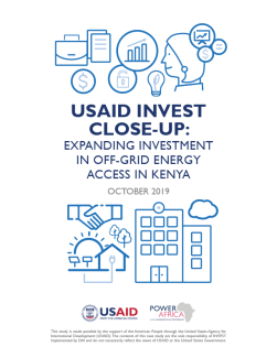 Close Up: Expanding Investment in Off-Grid Energy Access in Kenya