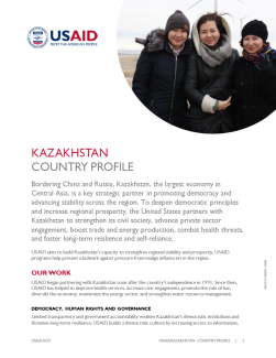 Kazakhstan Country Profile