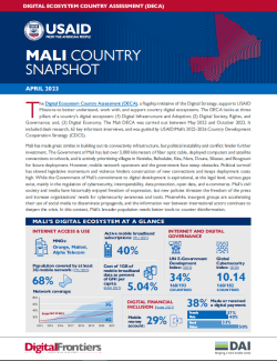 Cover photo for Mali DECA Country Snapshot