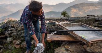 People in the village of Kailas in Nepal now have more water for home use as a result of conservation of the uphill forests.