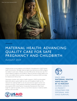 Maternal health fact sheet cover