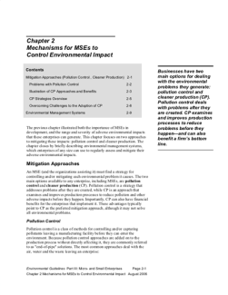 Mechanisms for MSEs to Control Environmental Impact (2006)