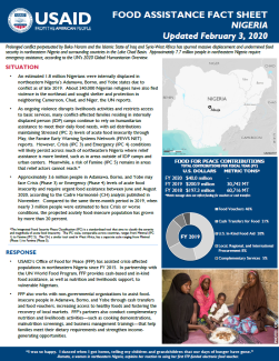 Food Assistance Fact Sheet - Nigeria