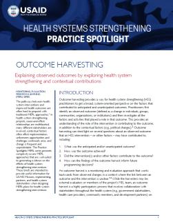 Outcome Harvesting