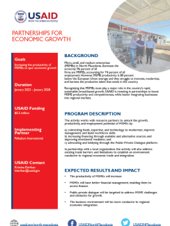 Partnerships for Economic Growth Fact Sheet