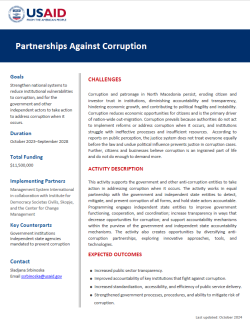 Partnership Against Corruption Fact Sheet 