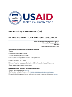 MyUSAID PIA Summary