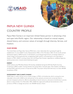 Papua New Guinea Country Profile