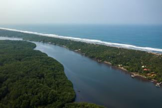 General view of Barra de Santiago, Ahuachapan, El Salvador