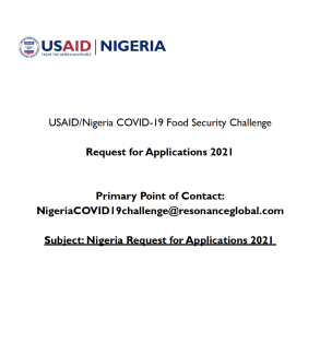 USAID/Nigeria COVID-19 Food Security Challenge - Request for Applications 2021