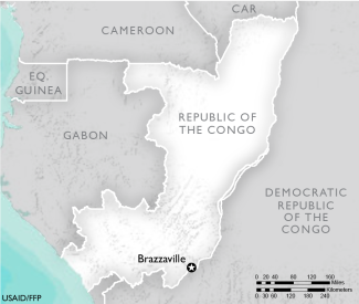 Map of Republic of the Congo