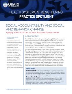 Social Accountability and Social and Behavior Change