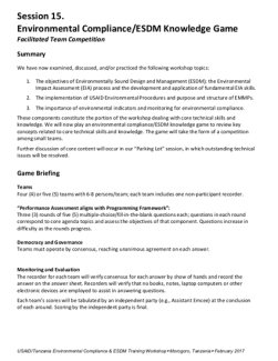 4.5-DAY BASIC EC-ESDM - Session 15: ESDM Knowledge Game