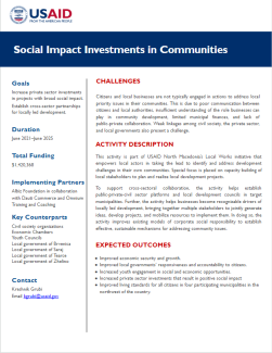 Social Impact Investments in Communities