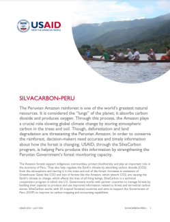 Cover of the Silvacarbon in Peru activity fact sheet