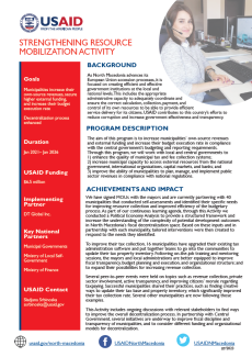 Strengthening Resource Mobilization Activity Fact Sheet 