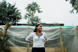 A young indigenous woman smiling