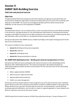 4.5-DAY BASIC EC-ESDM - Session 9: EMMP Skill‐Building Exercise