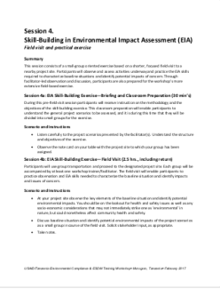 4.5-Day Basic EC-ESDM - Session 4a: EIA Skill-building exercise